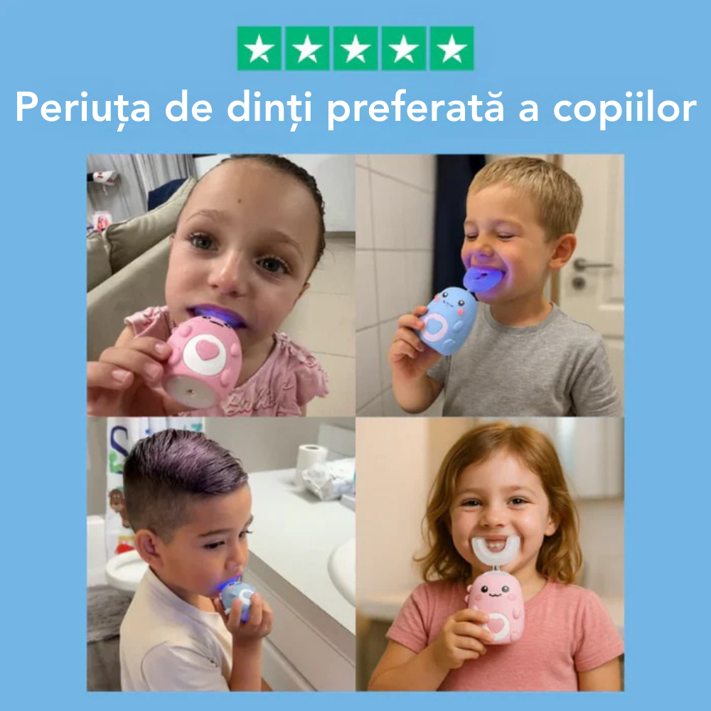 SmileyBrush™ – Periuță de dinți ultrasonică 360°