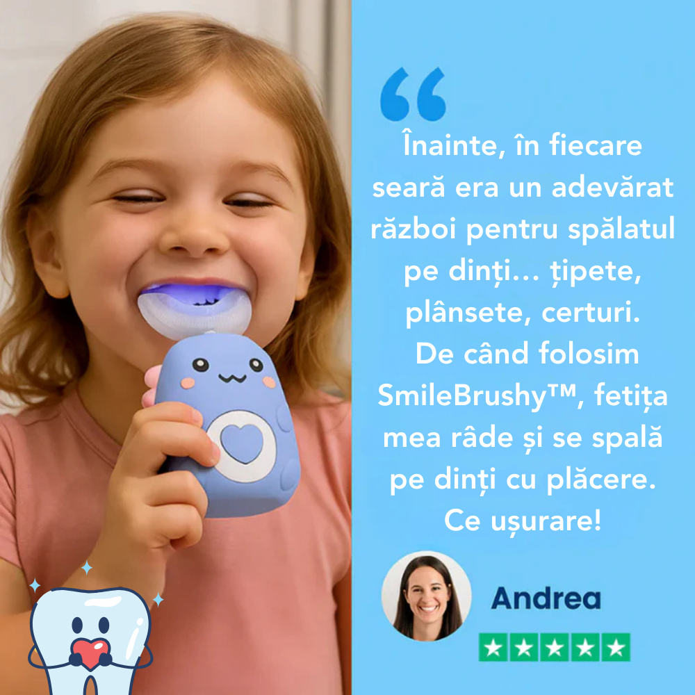 SmileyBrush™ – Periuță de dinți ultrasonică 360°