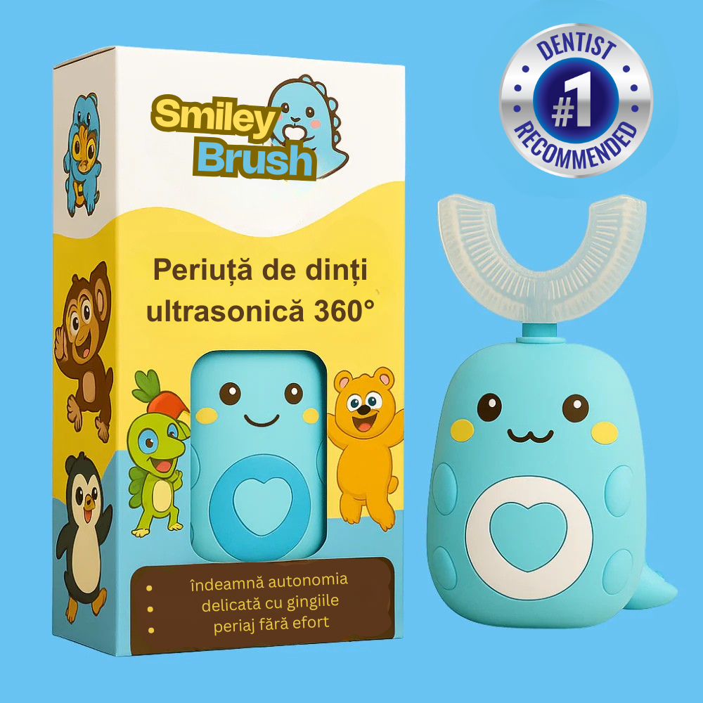 SmileyBrush™ – Periuță de dinți ultrasonică 360°